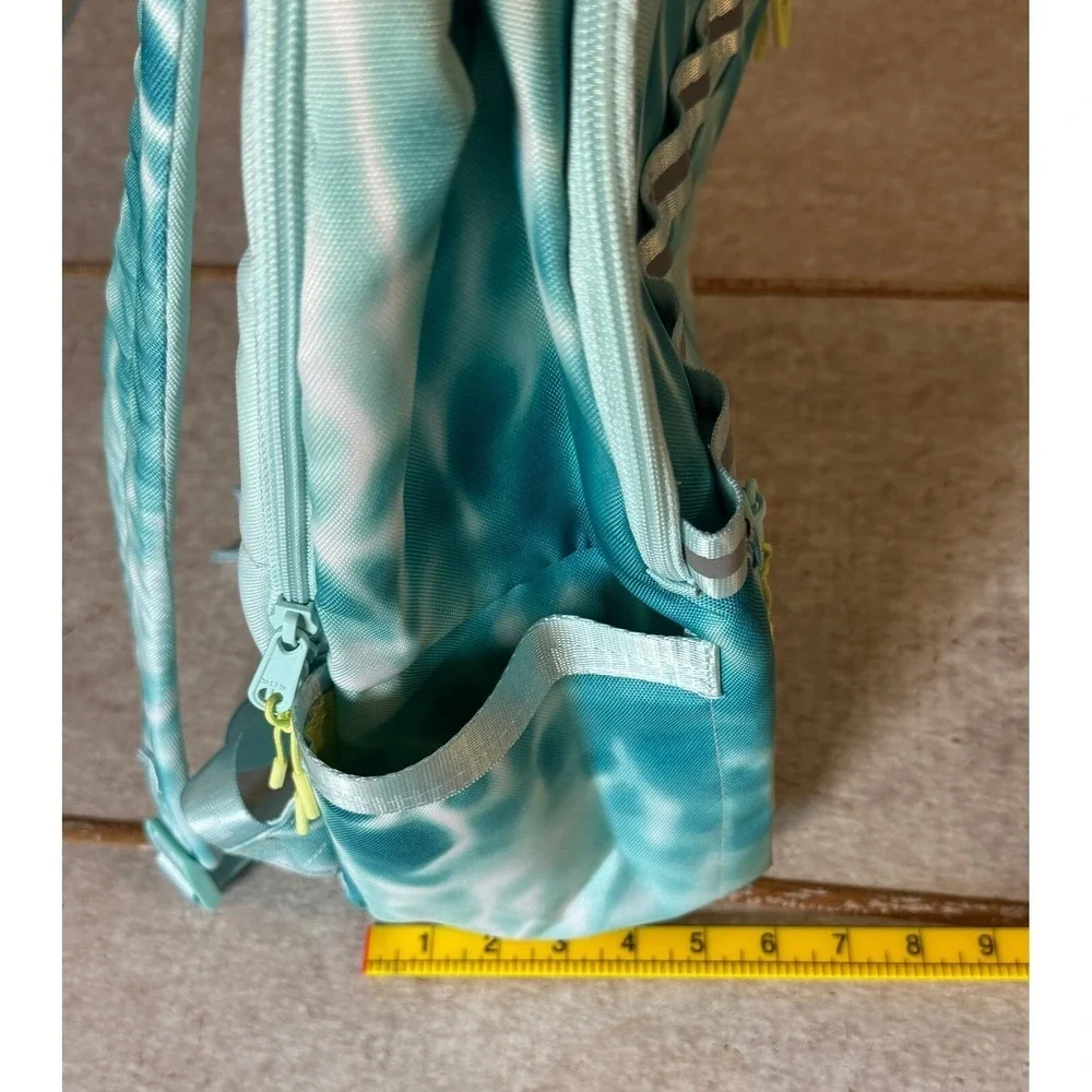 EcoTech Riley Tie Dye Backpack Y2K Soft Girl Travel Laptop Bag NWT Aqua Recycle